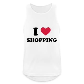 I Love Shopping - Débardeur respirant Homme - blanc - Devant - Nick (188cm)