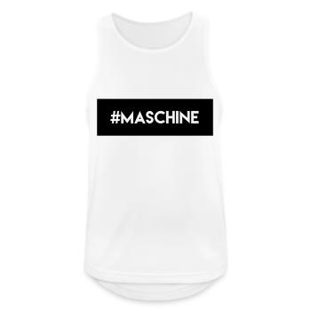 #maschine - Männer Tank Top atmungsaktiv - Weiß - Vorne - Nick (188cm)