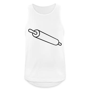 rolling_pin - Männer Tank Top atmungsaktiv - Weiß - Vorne - Nick (188cm)