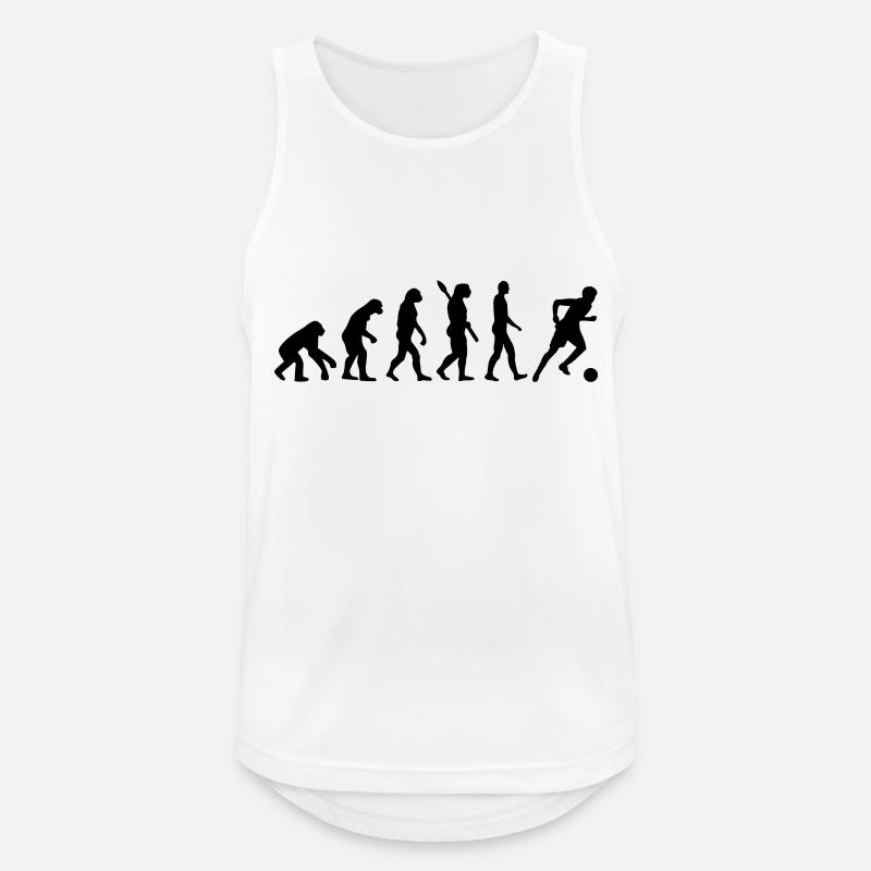 Evolution Fußball - Männer Tank Top atmungsaktiv - Weiß