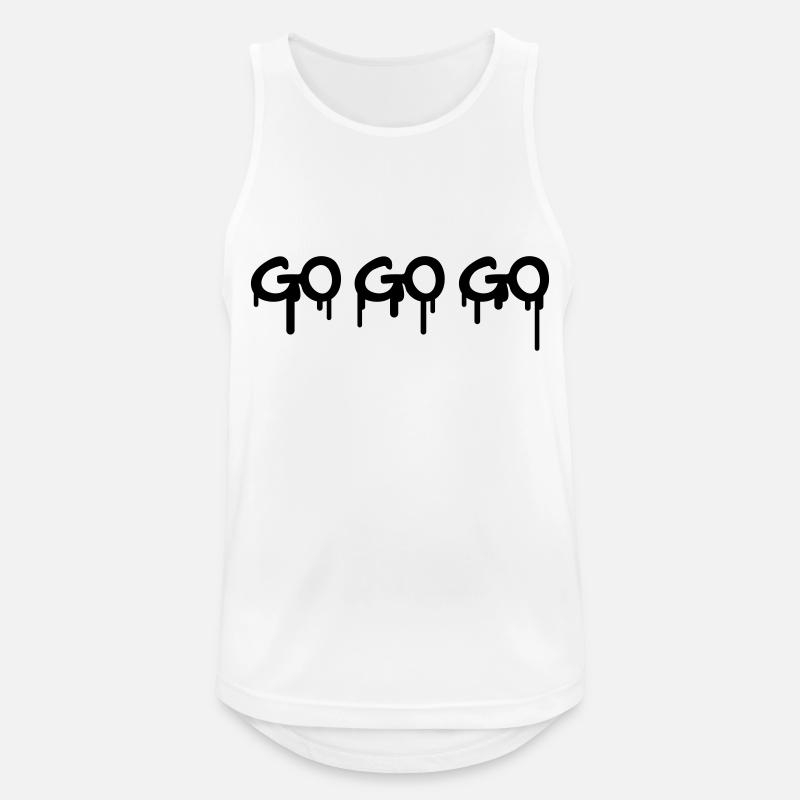 Go Go Go Graffiti - Männer Tank Top atmungsaktiv - Weiß