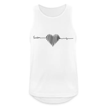 Swim heart frequency - Men's Breathable Tank Top - white - Front - Nick (188cm)