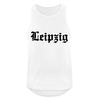 Leipzig - Männer Tank Top atmungsaktiv - Weiß - Vorne - Nick (188cm)