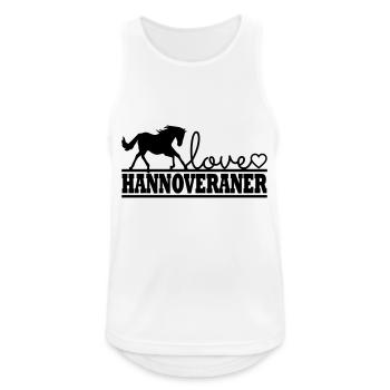 Pferd Hannoveraner - Männer Tank Top atmungsaktiv - Weiß - Vorne - Nick (188cm)