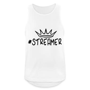 Streamer social media king - Männer Tank Top atmungsaktiv - Weiß - Vorne - Nick (188cm)
