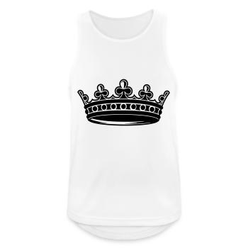 krone - Männer Tank Top atmungsaktiv - Weiß - Vorne - Nick (188cm)