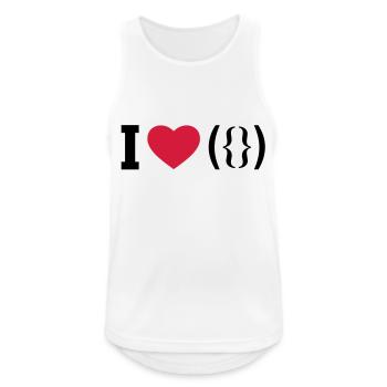 Porn - Vagina - Männer Tank Top atmungsaktiv - Weiß - Vorne - Nick (188cm)