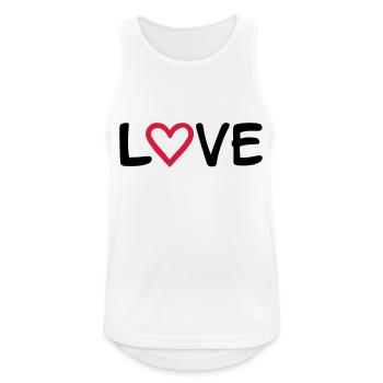 Love - Débardeur respirant Homme - blanc - Devant - Nick (188cm)