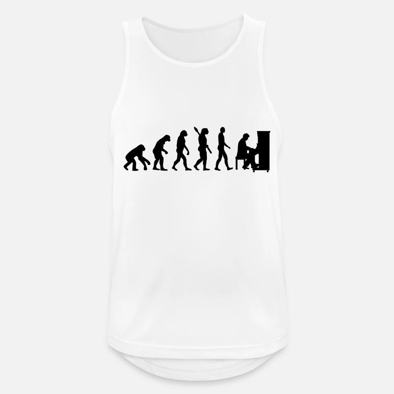 Evolution Piano - Débardeur respirant Homme - blanc