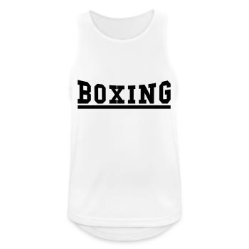 BOXING - Männer Tank Top atmungsaktiv - Weiß - Vorne - Nick (188cm)