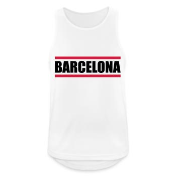 Barcelone - Débardeur respirant Homme - blanc - Devant - Nick (188cm)
