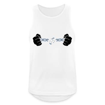 hand kette - Männer Tank Top atmungsaktiv - Weiß - Vorne - Nick (188cm)