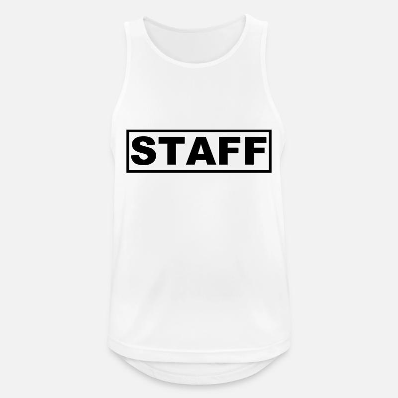 Staff - Mitarbeiter - Security - Männer Tank Top atmungsaktiv - Weiß