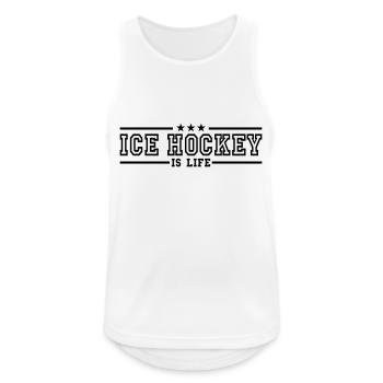 ice hockey is life deluxe - Débardeur respirant Homme - blanc - Devant - Nick (188cm)