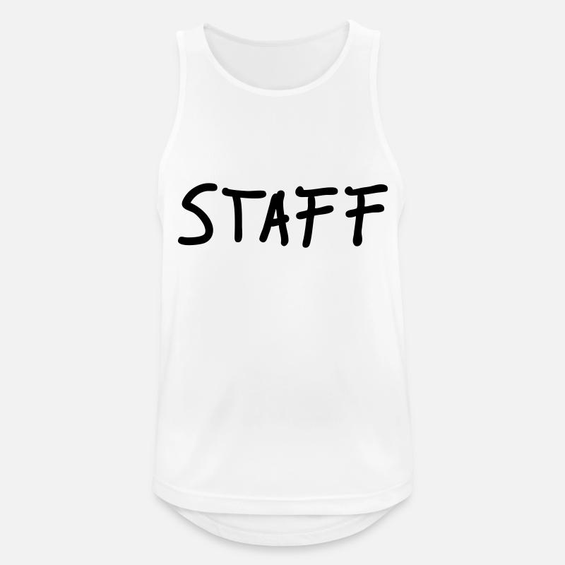 staff - Männer Tank Top atmungsaktiv - Weiß