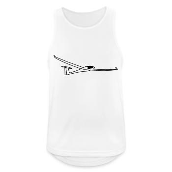 Glider glider glide cadeau - Débardeur respirant Homme - blanc - Devant - Nick (188cm)
