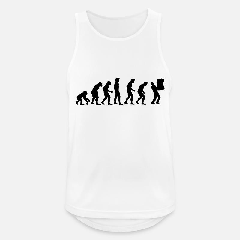 paketzusteller_evolution - Männer Tank Top atmungsaktiv - Weiß