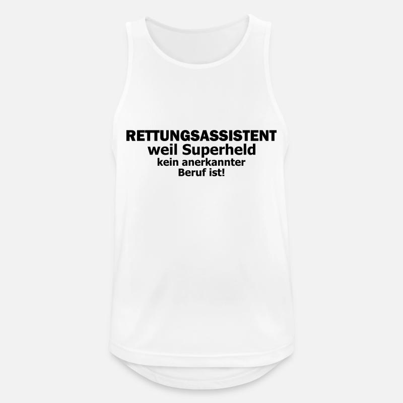 rettungsassistent - Männer Tank Top atmungsaktiv - Weiß