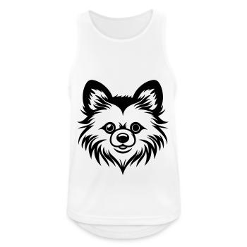 Pomeranian Dog Head - Men's Breathable Tank Top - white - Front - Nick (188cm)