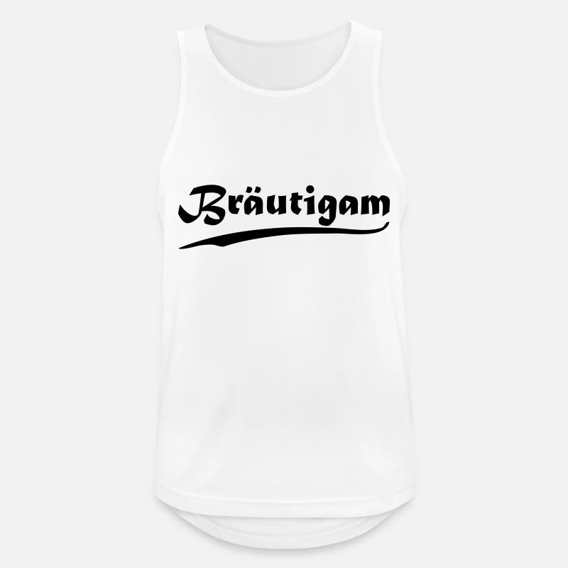 Bräutigam - Männer Tank Top atmungsaktiv - Weiß