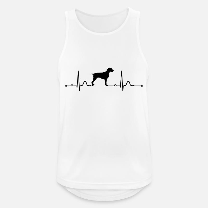 DEUTSCH DRAHTHAAR - GERMAN WIREHAIRED POINTER - Men's Breathable Tank Top - white