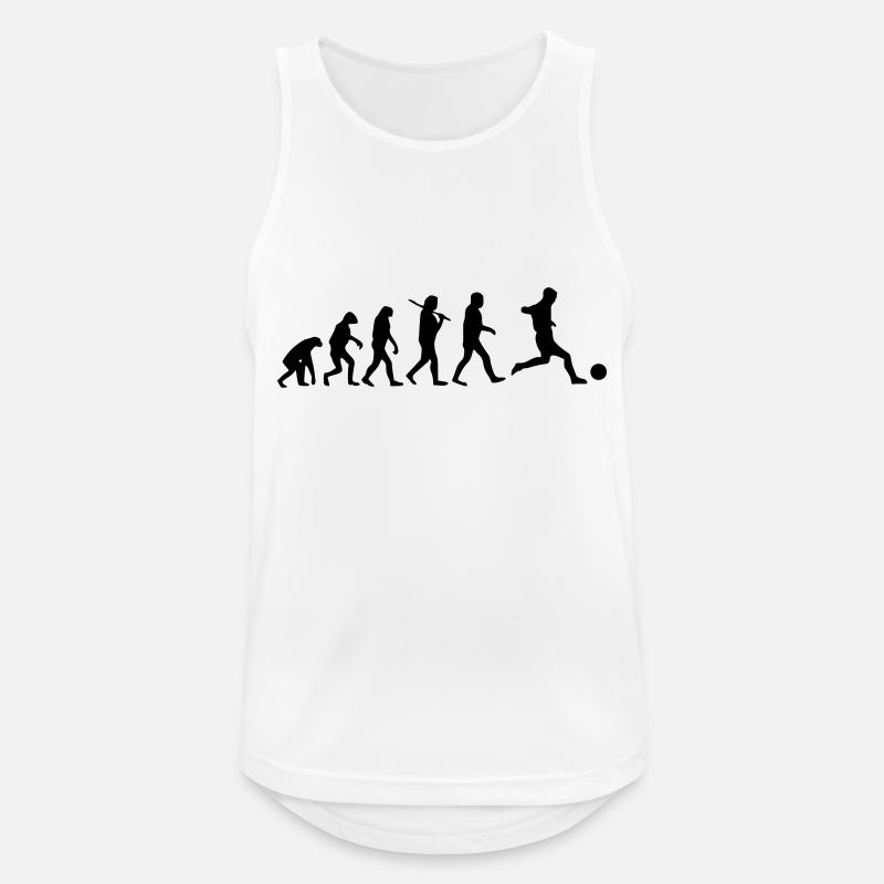 Evolution Fußball - Männer Tank Top atmungsaktiv - Weiß