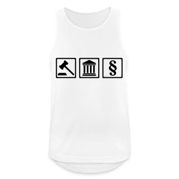 Richter - Männer Tank Top atmungsaktiv - Weiß - Vorne - Nick (188cm)