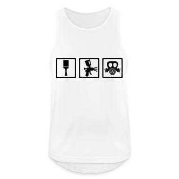 Lackierer - Männer Tank Top atmungsaktiv - Weiß - Vorne - Nick (188cm)