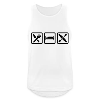 Kajak - Männer Tank Top atmungsaktiv - Weiß - Vorne - Nick (188cm)