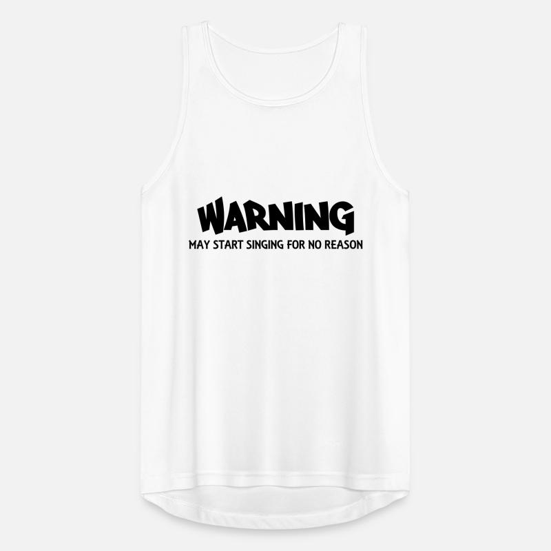 Warning! May start singing for no reason Débardeur respirant Homme