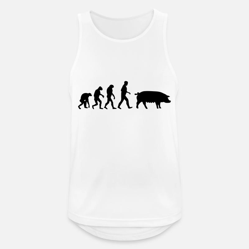 pig evolution - Men's Breathable Tank Top - white