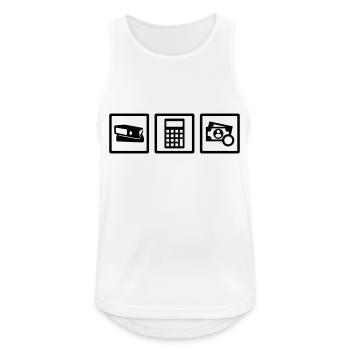 Buchhalter - Männer Tank Top atmungsaktiv - Weiß - Vorne - Nick (188cm)