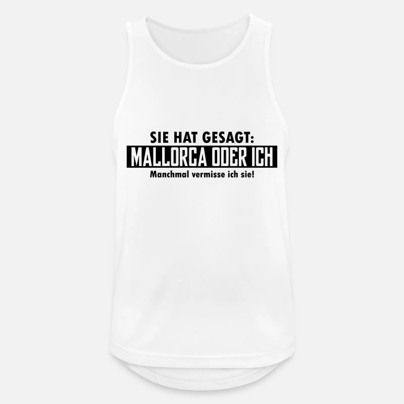 mallorca oder ich - Männer Tank Top atmungsaktiv - Weiß