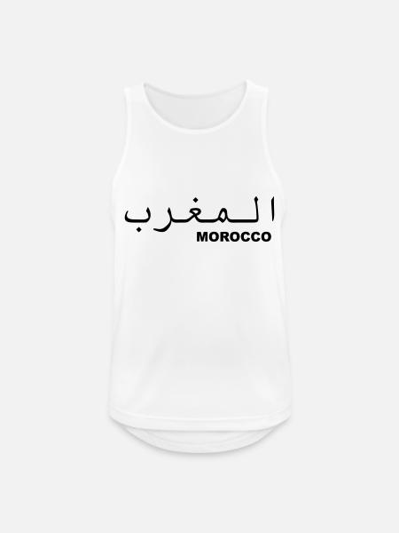 Morocco - Marokko - Männer Tank Top atmungsaktiv - Weiß