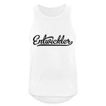 Entwickler - Männer Tank Top atmungsaktiv - Weiß - Vorne - Nick (188cm)