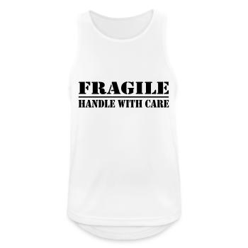 fragile - Débardeur respirant Homme - blanc - Devant - Nick (188cm)