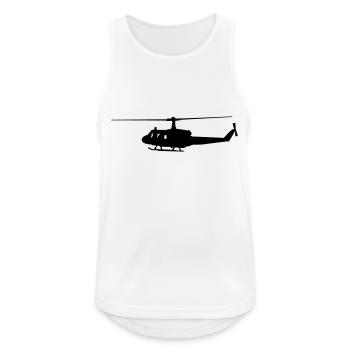 Hubschrauber - Männer Tank Top atmungsaktiv - Weiß - Vorne - Nick (188cm)