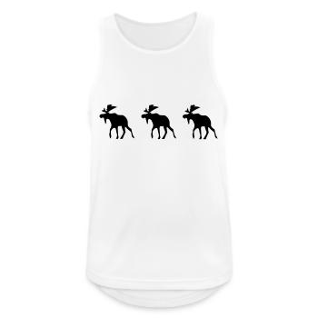 elche - Männer Tank Top atmungsaktiv - Weiß - Vorne - Nick (188cm)