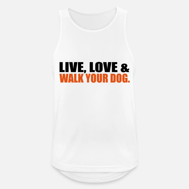 Hund - Männer Tank Top atmungsaktiv - Weiß