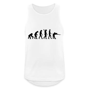 Billard - Männer Tank Top atmungsaktiv - Weiß - Vorne - Nick (188cm)