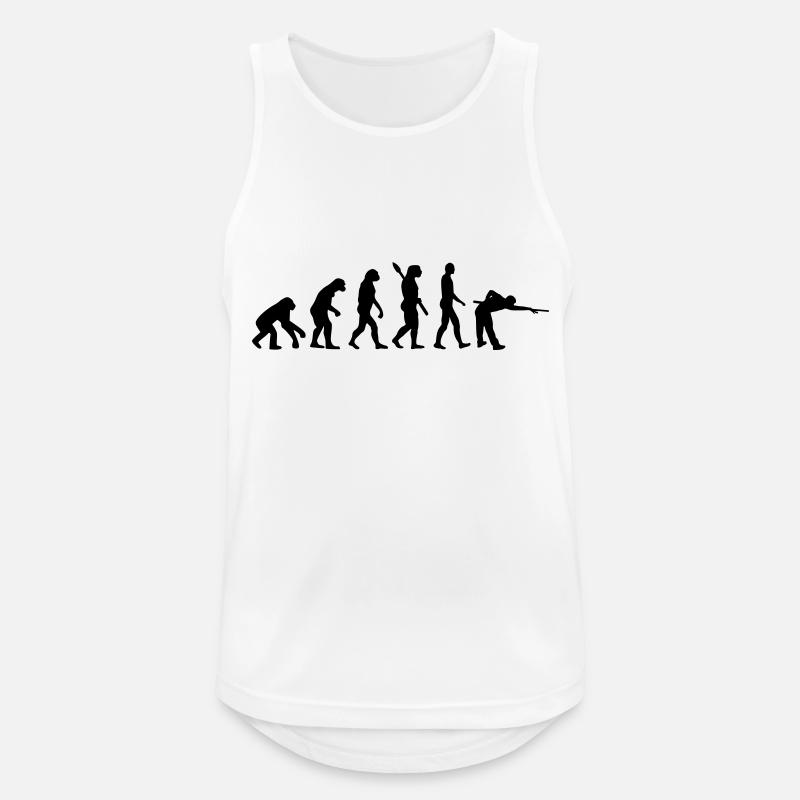 Billard - Männer Tank Top atmungsaktiv - Weiß
