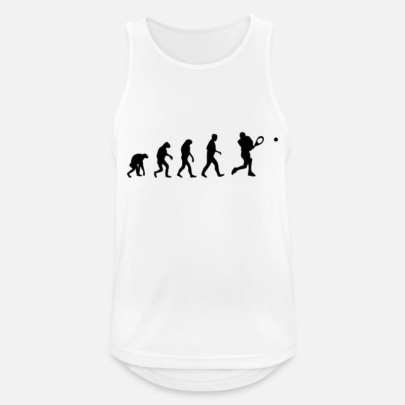 tennis evolution - Men's Breathable Tank Top - white