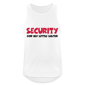 Security for my little sister - Débardeur respirant Homme - blanc - Devant - Nick (188cm)