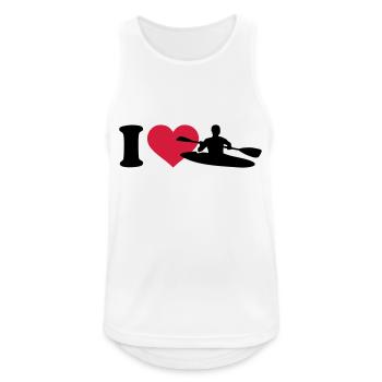 I love Kayak - Men's Breathable Tank Top - white - Front - Nick (188cm)
