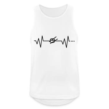 Herzschlag Herzklopfen EKG Puls Sushi Reis Fisch - Männer Tank Top atmungsaktiv - Weiß - Vorne - Nick (188cm)