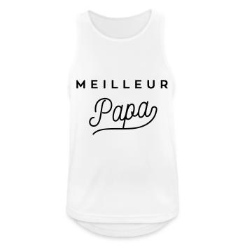 Meilleur papa - Débardeur respirant Homme - blanc - Devant - Nick (188cm)