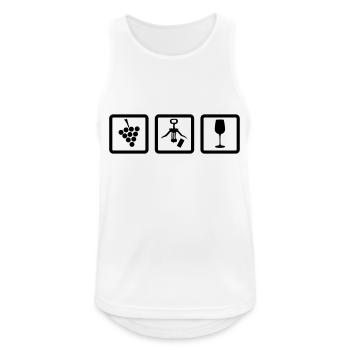 Winzer Gear - Winzer Zubehör Weinrebe Corkscrew - Men's Breathable Tank Top - white - Front - Nick (188cm)