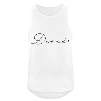 Name David - Men's Breathable Tank Top - white - Front - Nick (188cm)
