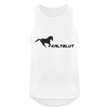 kaltblut - Männer Tank Top atmungsaktiv - Weiß - Vorne - Nick (188cm)