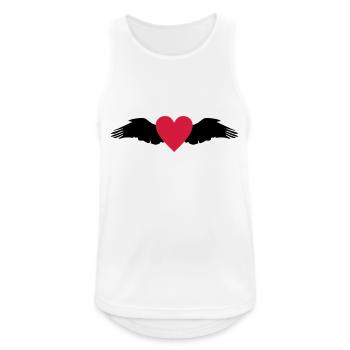 Wings & Heart - Men's Breathable Tank Top - white - Front - Nick (188cm)